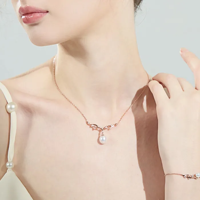 Top Grade Freshwater Pearl Necklace WN00579 STARRY Pearly Lustre Necklaces