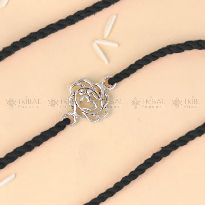 TRIBAL ORNAMENTS 925 sterling silver OM design pendant Rakshabandhan festival rk378 Necklaces TRIBAL ORNAMENTS 925 sterling silver OM design pendant Rakshabandhan festival rk378 Necklaces