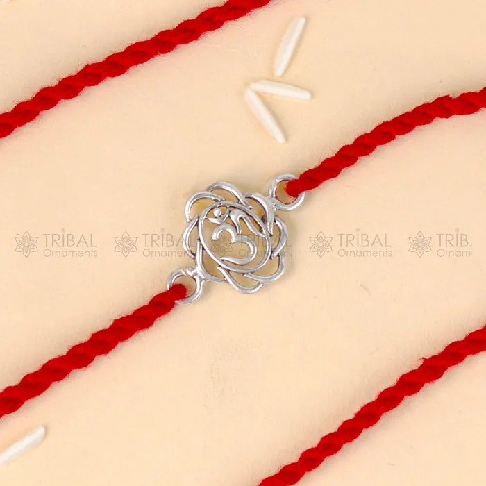 TRIBAL ORNAMENTS 925 sterling silver OM design pendant Rakshabandhan festival rk378 Necklaces TRIBAL ORNAMENTS 925 sterling silver OM design pendant Rakshabandhan festival rk378 Necklaces