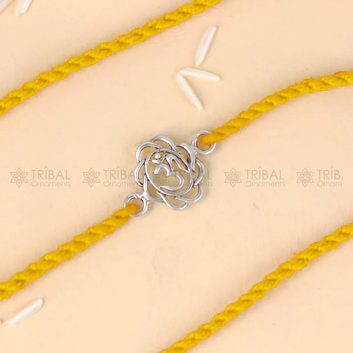 TRIBAL ORNAMENTS 925 sterling silver OM design pendant Rakshabandhan festival rk378 Necklaces TRIBAL ORNAMENTS 925 sterling silver OM design pendant Rakshabandhan festival rk378 Necklaces