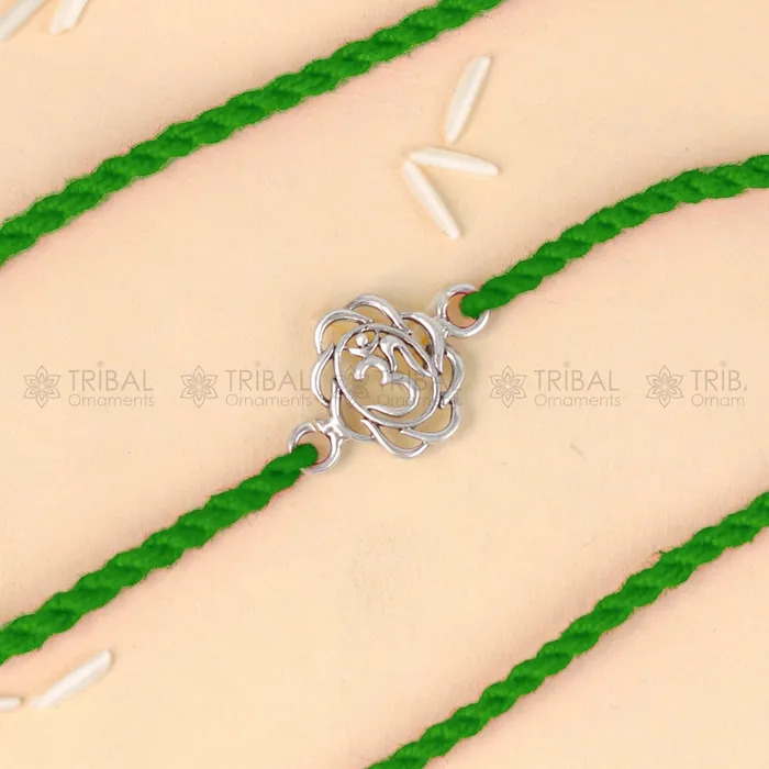 TRIBAL ORNAMENTS 925 sterling silver OM design pendant Rakshabandhan festival rk378 Necklaces TRIBAL ORNAMENTS 925 sterling silver OM design pendant Rakshabandhan festival rk378 Necklaces