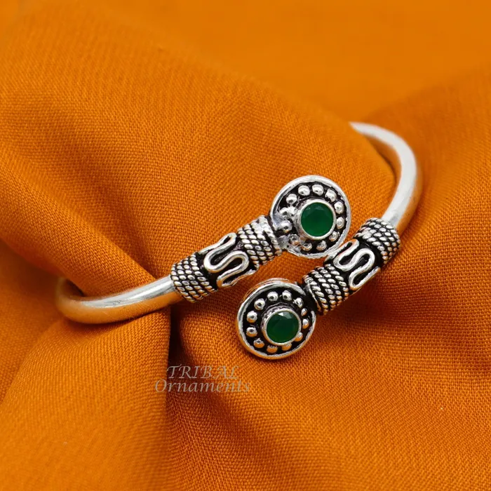 TRIBAL ORNAMENTS Bracelets 925 sterling silver handmade plain shiny baby bangle bracelet kada excellent gifting kids bracelet stylish gifting kada nsk533