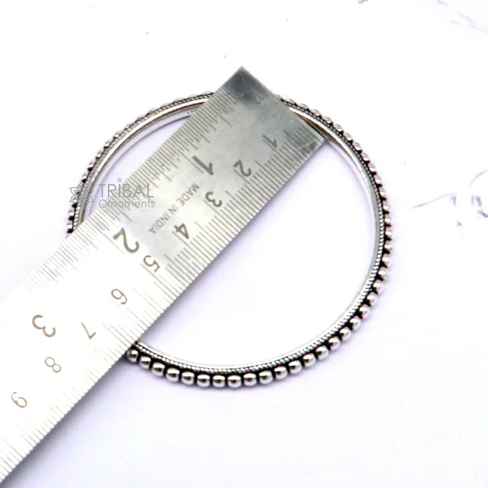 TRIBAL ORNAMENTS Bracelets Cultural trendy 925 sterling silver handmade gorgeous bangle bracelet with excellent silver ball work tribal wedding fancy jewelry nba398