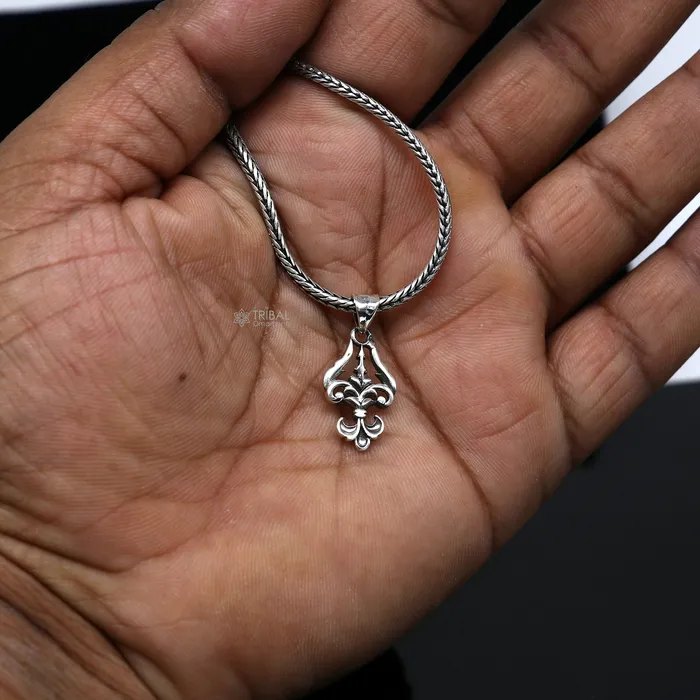 TRIBAL ORNAMENTS Necklaces 925 sterling silver lord shiva TRIDENT TRISHUL PENDANT high quality pendant silver necklace locket nsp697 TRIBAL ORNAMENTS Necklaces 925 sterling silver lord shiva TRIDENT TRISHUL PENDANT high quality pendant silver necklace locket nsp697