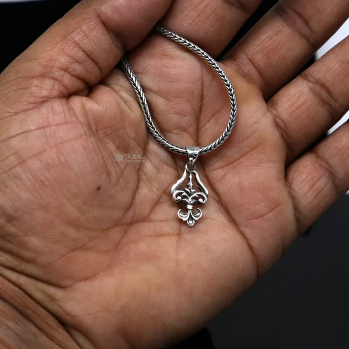 TRIBAL ORNAMENTS Necklaces 925 sterling silver lord shiva TRIDENT TRISHUL PENDANT high quality pendant silver necklace locket nsp697 TRIBAL ORNAMENTS Necklaces 925 sterling silver lord shiva TRIDENT TRISHUL PENDANT high quality pendant silver necklace locket nsp697