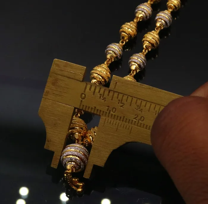 TRIBAL ORNAMENTS Necklaces Vintage antique design handmade fabulous handcrafted 22kt gold beads chain necklace girls womens gorgeous jewelry