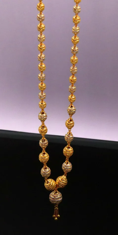 TRIBAL ORNAMENTS Necklaces Vintage antique design handmade fabulous handcrafted 22kt gold beads chain necklace girls womens gorgeous jewelry