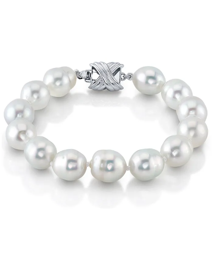 White South Sea Baroque Pearl Bracelet 90100mm spt Bracelets