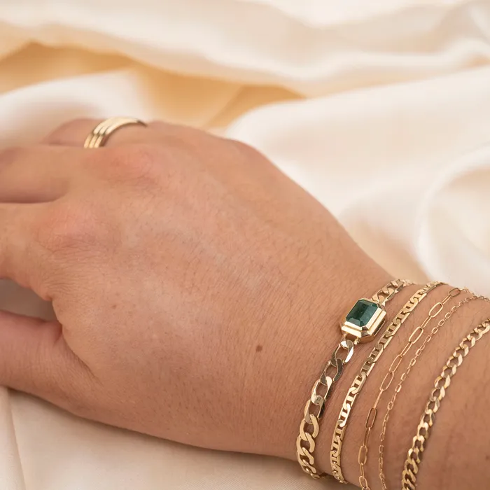 14k Emerald Neptune Bracelet RG Bracelets
