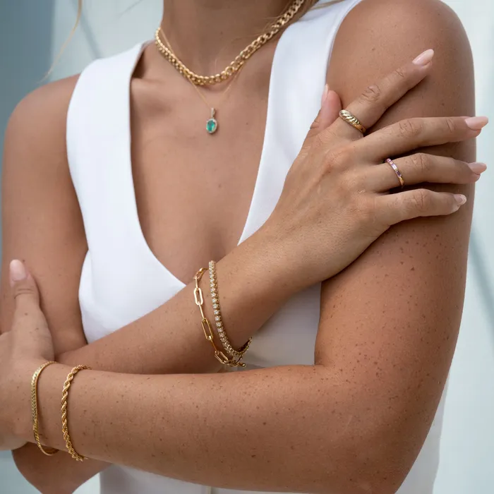 14k Tennis Bracelet 2 CTW RG Bracelets