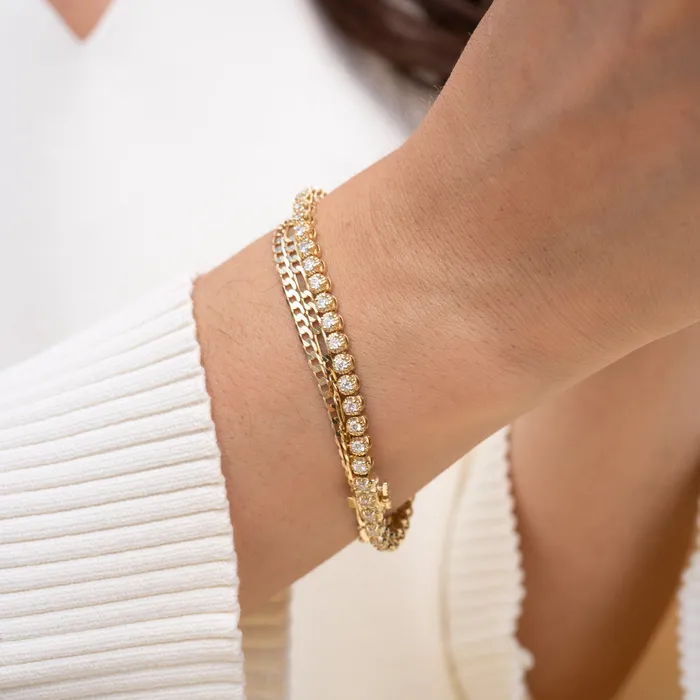 14k Tennis Bracelet 2 CTW RG Bracelets