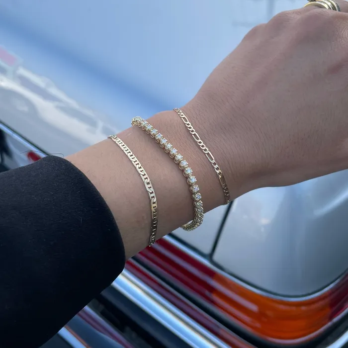 14k Tennis Bracelet 2 CTW RG Bracelets