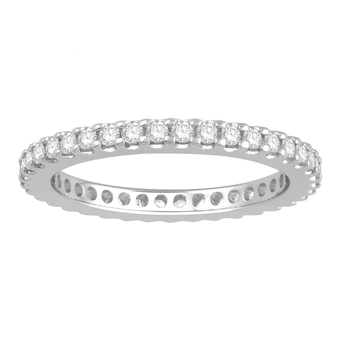 14K White Gold Diamond Eternity Band Wedding Bands Rings