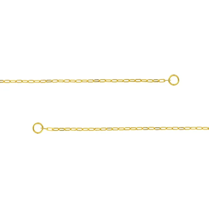 14K Yellow Gold 25mm Paperclip Split Chain Necklace Croghans Necklaces