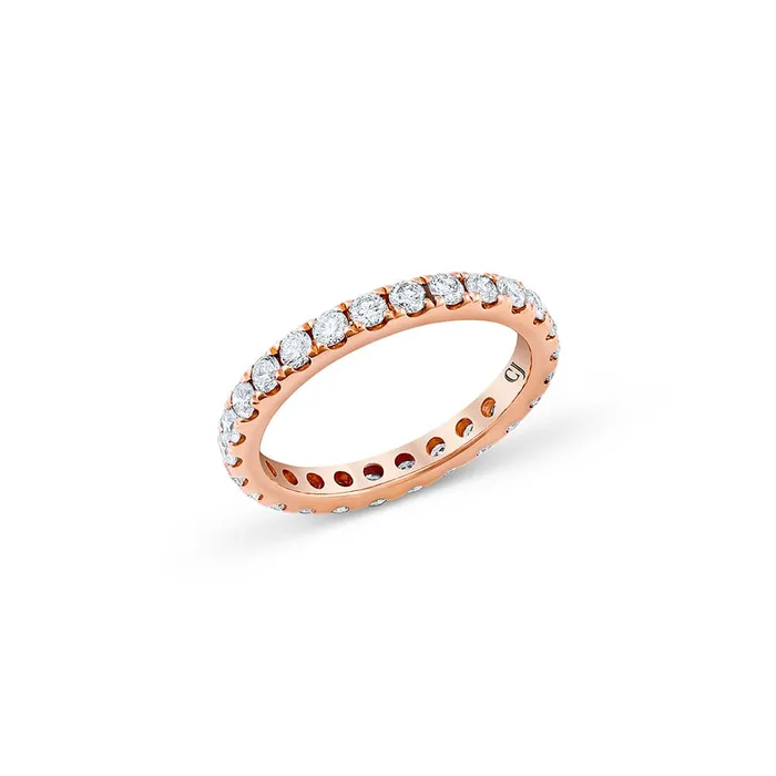 18k RoseGold 102 ctw Eternity Band CJ Charles Jewelers Rings