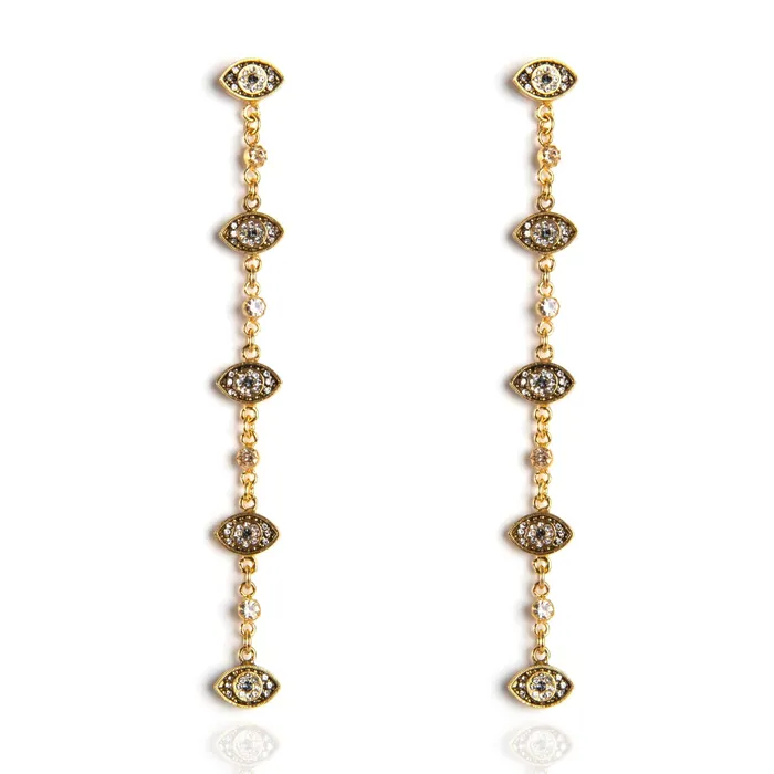 AllSeeing Eye Crystal Drop Post Earrings Virgins Saints Angels Earrings