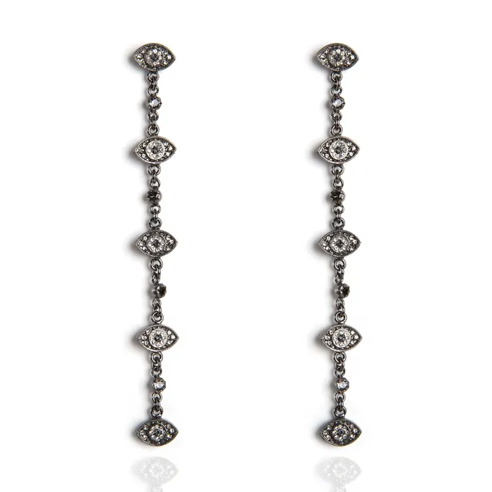 AllSeeing Eye Crystal Drop Post Earrings Virgins Saints Angels Earrings