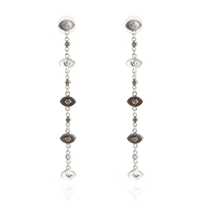 AllSeeing Eye Crystal Drop Post Earrings Virgins Saints Angels Earrings