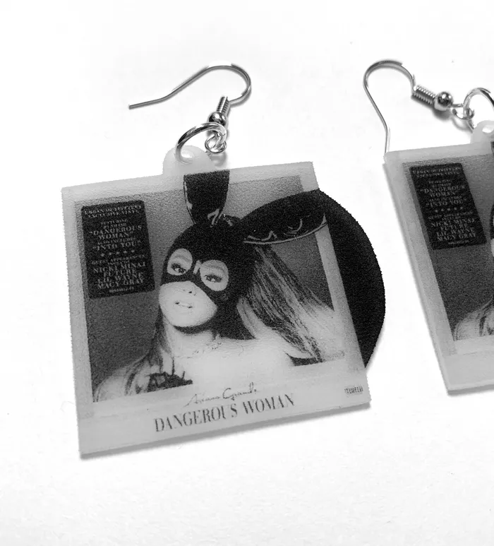 Ariana Grande Dangerous Woman Vinyl Album Handmade Earrings Sam Makes Things Earrings