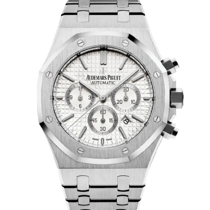 Audemars Piguet Royal Oak Chronograph 41mm Mens Watch Ref 26320STOO1220ST02 Silver Dial Stainless Steel Bracelet Audemars Piguet Bracelets