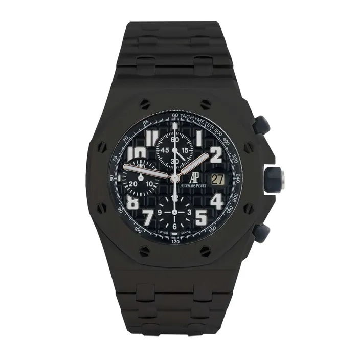 Bracelets Audemars Piguet Audemars Piguet Royal Oak Offshore Chronograph 42mm Mens Watch Ref 26170STOO1000ST08PVD Black Dial Black PVD Stainless Steel Bracelet Bracelets Audemars Piguet Audemars Piguet Royal Oak Offshore Chronograph 42mm Mens Watch Ref 26170STOO1000ST08PVD Black Dial Black PVD Stainless Steel Bracelet
