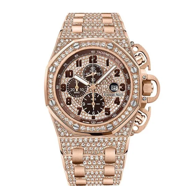 Bracelets Audemars Piguet Audemars Piguet Royal Oak Offshore Chronograph 48mm Mens Watch Ref 26215ORZZ1239OR01 Pave Diamond Dial Diamond Bezel 18K Rose Gold Diamond Bracelet Bracelets Audemars Piguet Audemars Piguet Royal Oak Offshore Chronograph 48mm Mens Watch Ref 26215ORZZ1239OR01 Pave Diamond Dial Diamond Bezel 18K Rose Gold Diamond Bracelet