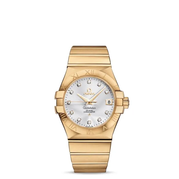 Bracelets Omega Omega Constellation 35mm Watch Ref 12350352052002 Silver Diamond Index Dial 18K Yellow Gold Bracelet Bracelets Omega Omega Constellation 35mm Watch Ref 12350352052002 Silver Diamond Index Dial 18K Yellow Gold Bracelet