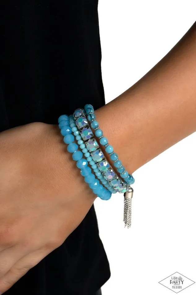 Bracelets Paparazzi Bracelet Day Trip Trinket Blue Paparazzi Jewelry