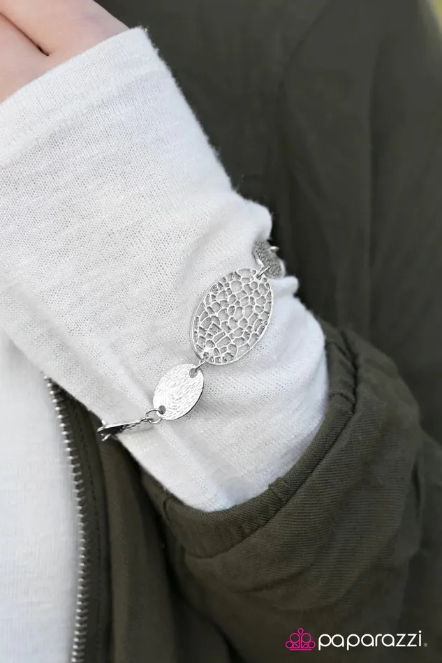 Bracelets Paparazzi Bracelet Divine Nature Silver Paparazzi Jewelry