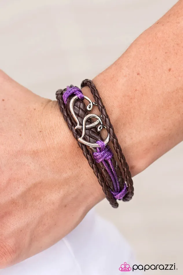 Bracelets Paparazzi Bracelet Your Heart Knows The Way Purple Paparazzi Jewelry