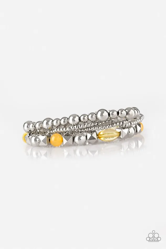 Bracelets Paparazzi Jewelry Paparazzi Bracelet Babealicious Yellow