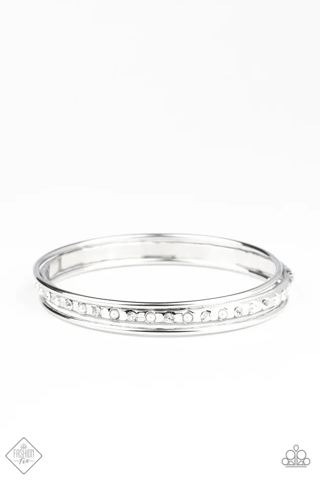 Bracelets Paparazzi Jewelry Paparazzi Bracelet Ballroom Bauble White