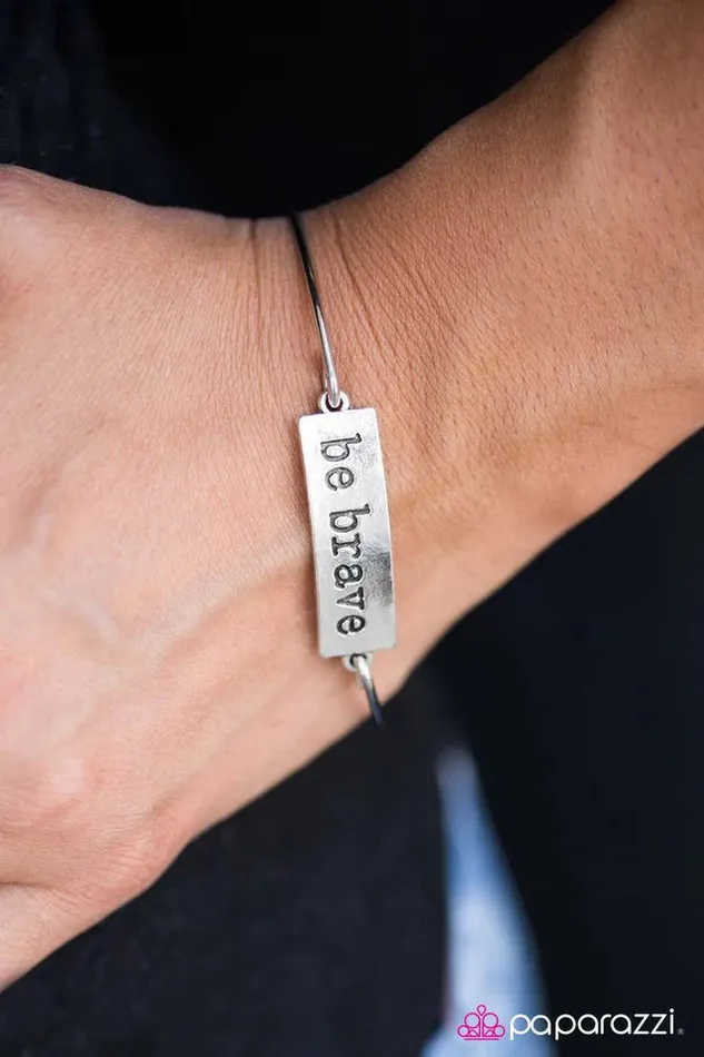 Bracelets Paparazzi Jewelry Paparazzi Bracelet Be Brave Silver