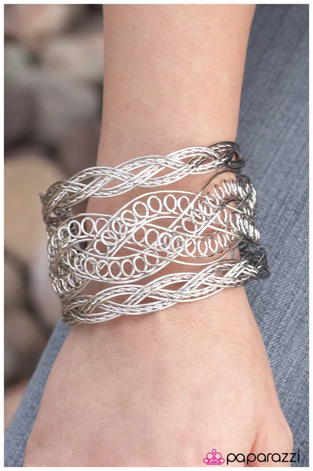 Bracelets Paparazzi Jewelry Paparazzi Bracelet Bending The Rules Silver