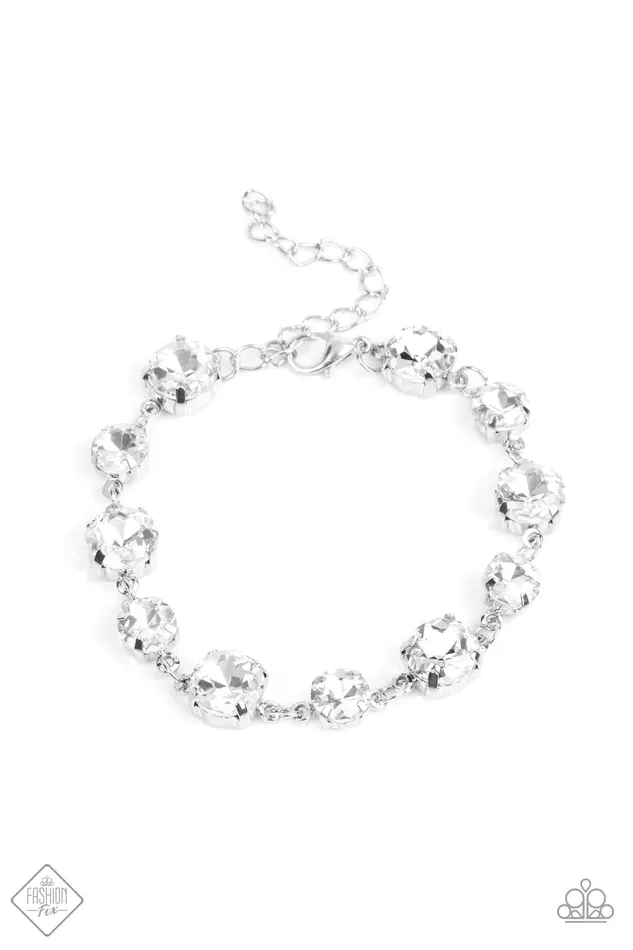 Bracelets Paparazzi Jewelry Paparazzi Bracelet Bippity Boppity BLING White
