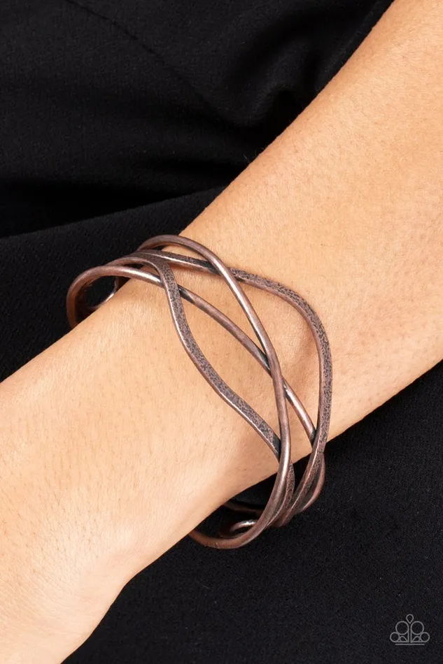 Bracelets Paparazzi Jewelry Paparazzi Bracelet Fierce Fusion Copper
