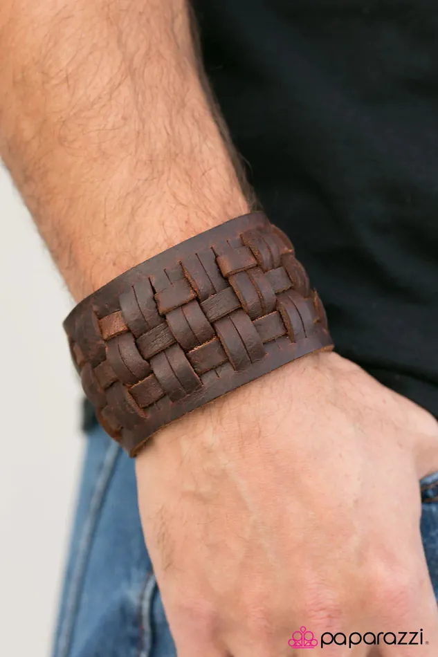 Bracelets Paparazzi Jewelry Paparazzi Bracelet Hustle and Hit Brown