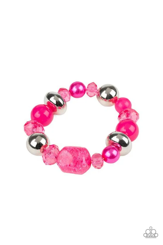 Bracelets Paparazzi Jewelry Paparazzi Bracelet Ice IceBreaker Pink