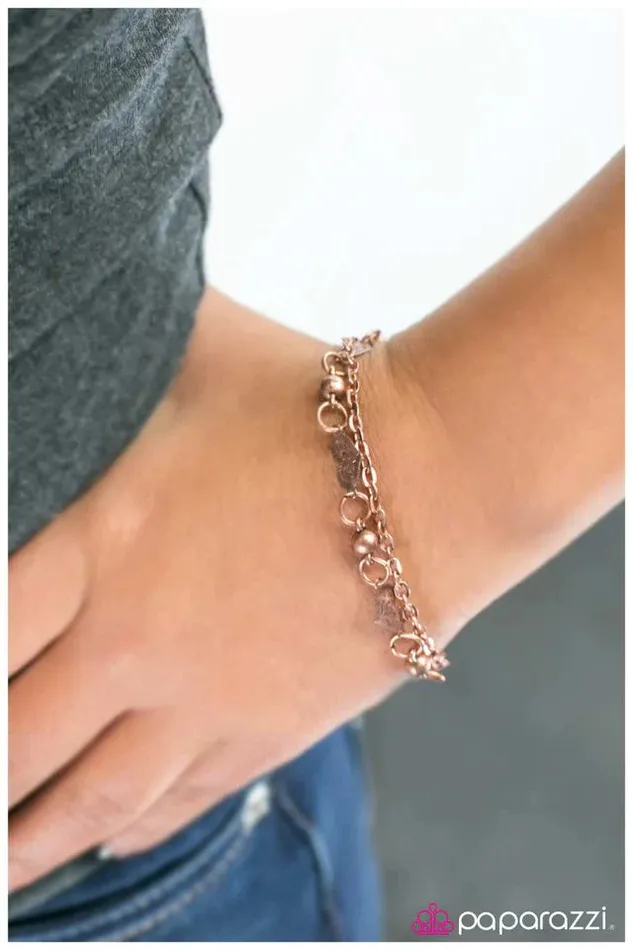 Bracelets Paparazzi Jewelry Paparazzi Bracelet In The Name of Love Copper