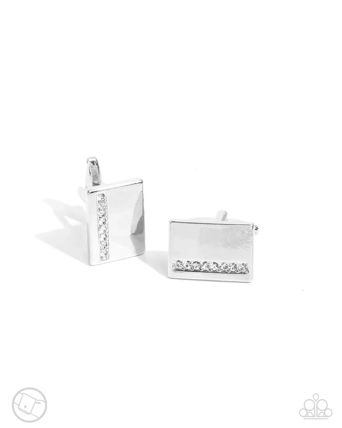 Bracelets Paparazzi Jewelry Paparazzi Bracelet Lined Leader White Bracelets Paparazzi Jewelry Paparazzi Bracelet Lined Leader White