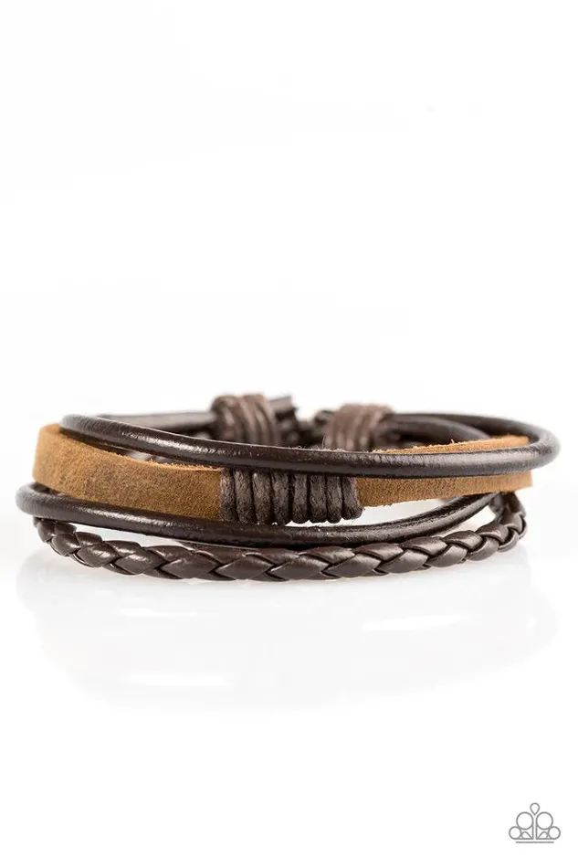 Bracelets Paparazzi Jewelry Paparazzi Bracelet Peak Performance Brown