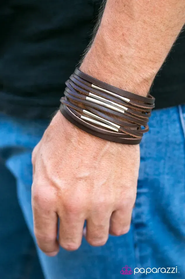 Bracelets Paparazzi Jewelry Paparazzi Bracelet Racing Renegade Brown