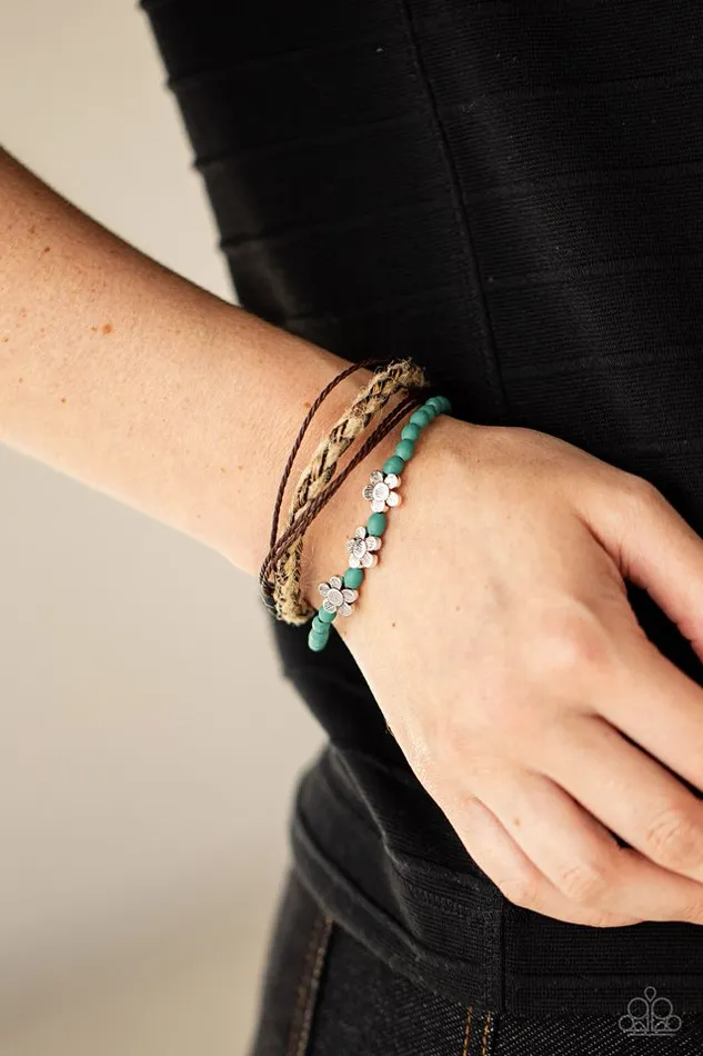 Bracelets Paparazzi Jewelry Paparazzi Bracelet Raffia Remix Blue