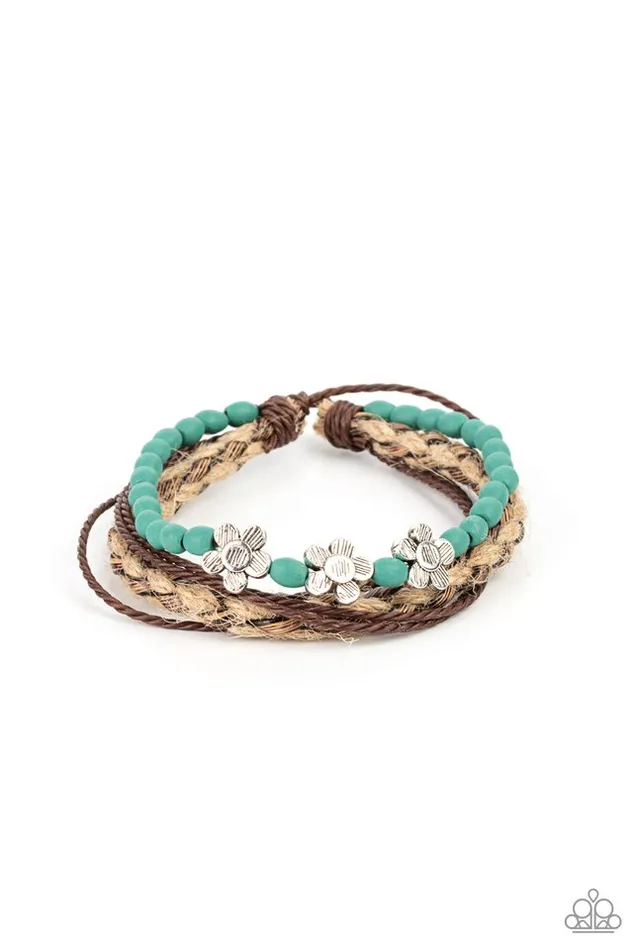 Bracelets Paparazzi Jewelry Paparazzi Bracelet Raffia Remix Blue