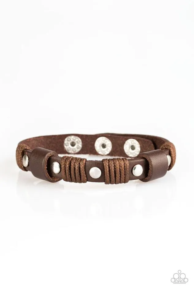 Bracelets Paparazzi Jewelry Paparazzi Bracelet Road Burner Brown