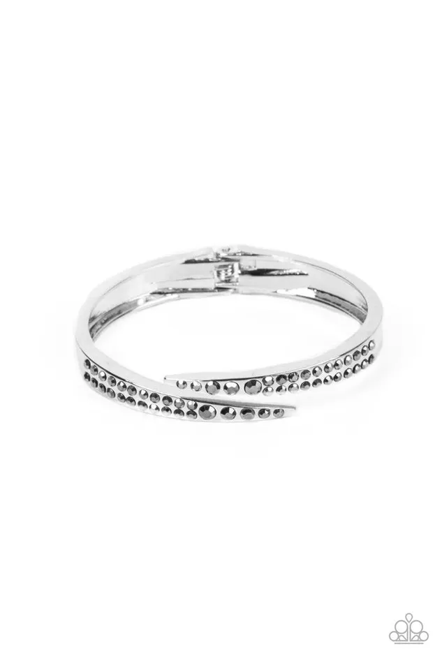 Bracelets Paparazzi Jewelry Paparazzi Bracelet Sideswiping Shimmer Silver