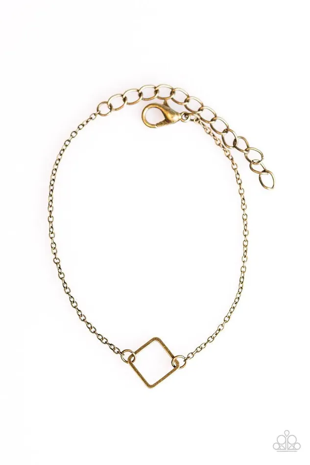 Bracelets Paparazzi Jewelry Paparazzi Bracelet The SQUARE Minimum Brass