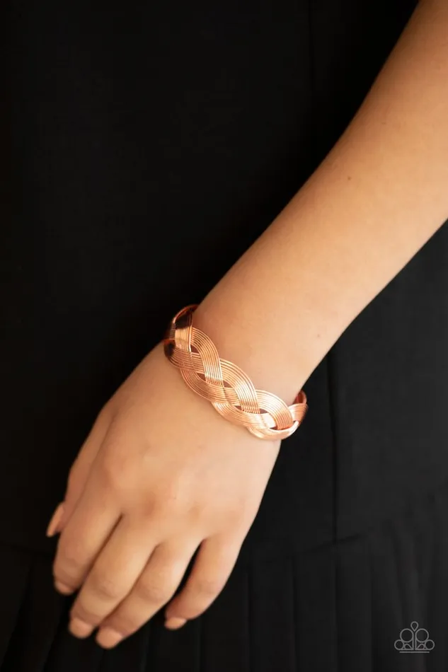 Bracelets Paparazzi Jewelry Paparazzi Bracelet Woven Wonder Copper