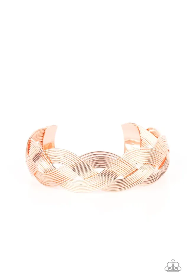 Bracelets Paparazzi Jewelry Paparazzi Bracelet Woven Wonder Copper