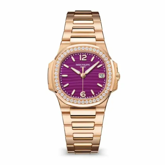 Bracelets Patek Philippe Patek Philippe Nautilus Ladies 32mm Womens Watch Ref 70101R013 Purple Wave Motif Dial 18K Rose Gold Bracelet Bracelets Patek Philippe Patek Philippe Nautilus Ladies 32mm Womens Watch Ref 70101R013 Purple Wave Motif Dial 18K Rose Gold Bracelet